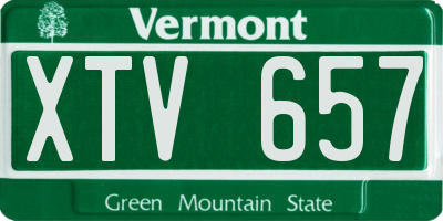 VT license plate XTV657