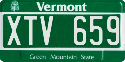 VT license plate XTV659