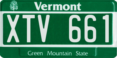 VT license plate XTV661