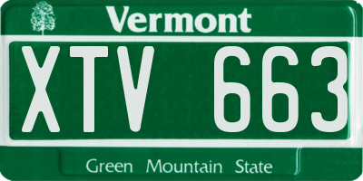 VT license plate XTV663