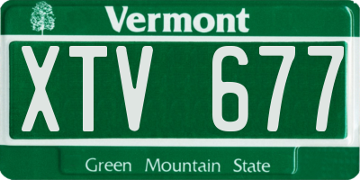 VT license plate XTV677