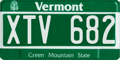 VT license plate XTV682