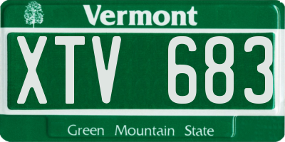 VT license plate XTV683