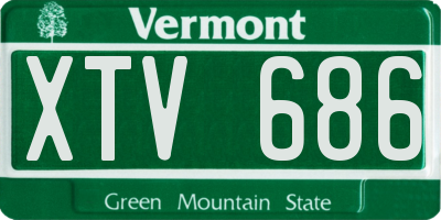 VT license plate XTV686