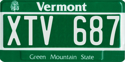VT license plate XTV687