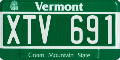 VT license plate XTV691