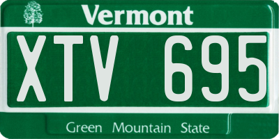 VT license plate XTV695