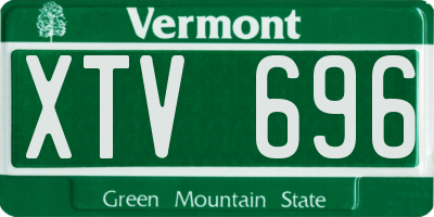 VT license plate XTV696