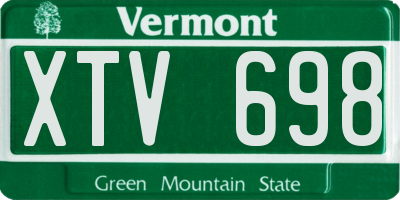 VT license plate XTV698
