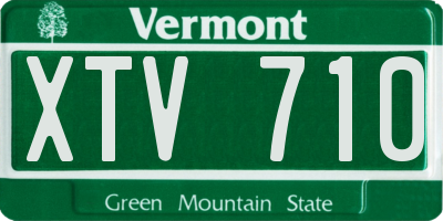 VT license plate XTV710