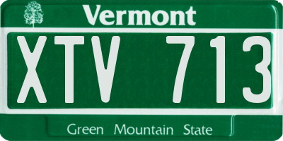 VT license plate XTV713