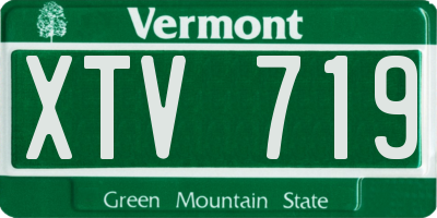 VT license plate XTV719