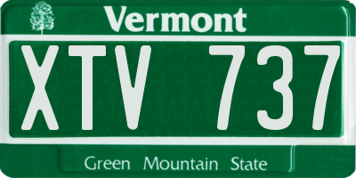 VT license plate XTV737