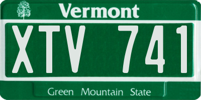VT license plate XTV741