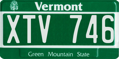 VT license plate XTV746