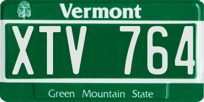VT license plate XTV764
