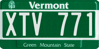 VT license plate XTV771
