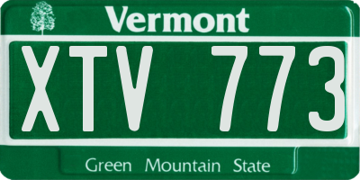 VT license plate XTV773