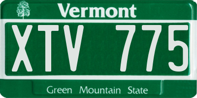 VT license plate XTV775