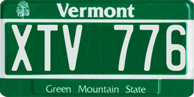 VT license plate XTV776
