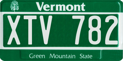 VT license plate XTV782