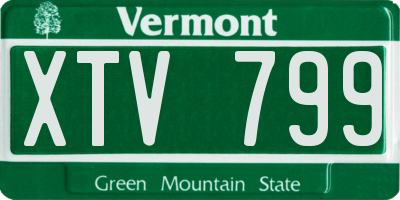 VT license plate XTV799