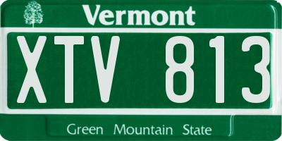 VT license plate XTV813