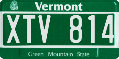 VT license plate XTV814