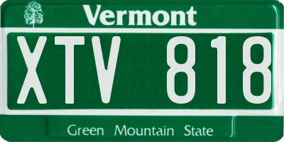 VT license plate XTV818