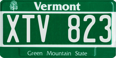 VT license plate XTV823