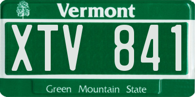 VT license plate XTV841