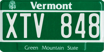 VT license plate XTV848