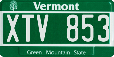 VT license plate XTV853