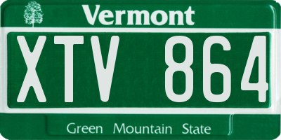 VT license plate XTV864