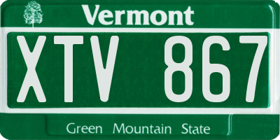 VT license plate XTV867