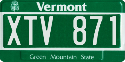 VT license plate XTV871