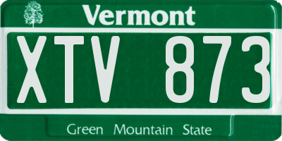 VT license plate XTV873