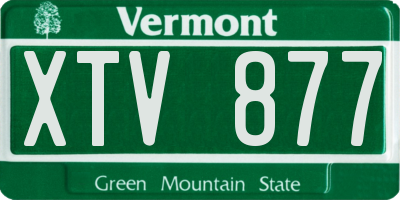 VT license plate XTV877