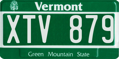VT license plate XTV879