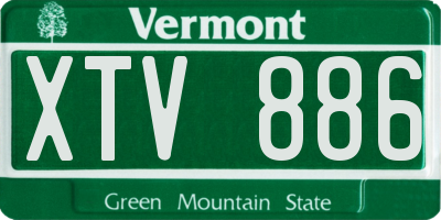 VT license plate XTV886