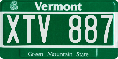 VT license plate XTV887
