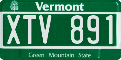 VT license plate XTV891