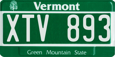 VT license plate XTV893