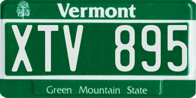 VT license plate XTV895