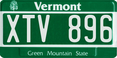 VT license plate XTV896