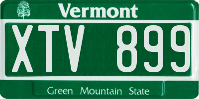 VT license plate XTV899