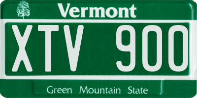 VT license plate XTV900