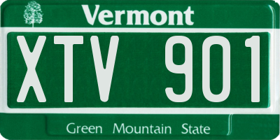 VT license plate XTV901