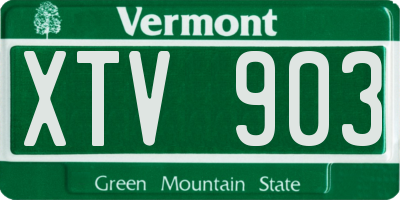 VT license plate XTV903