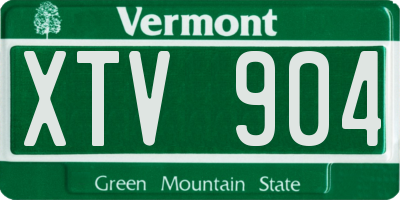 VT license plate XTV904